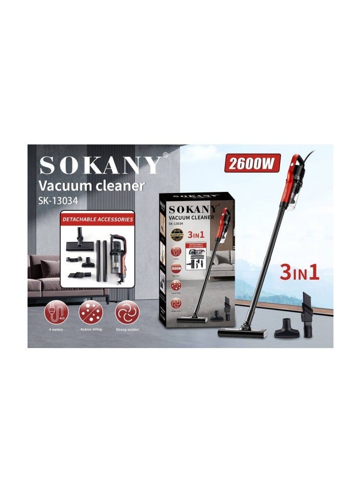 sokany 3in1 Vacuum Cleaner/4m Wire/Detachable Accessories/2600W(SK-13034) - Image 4